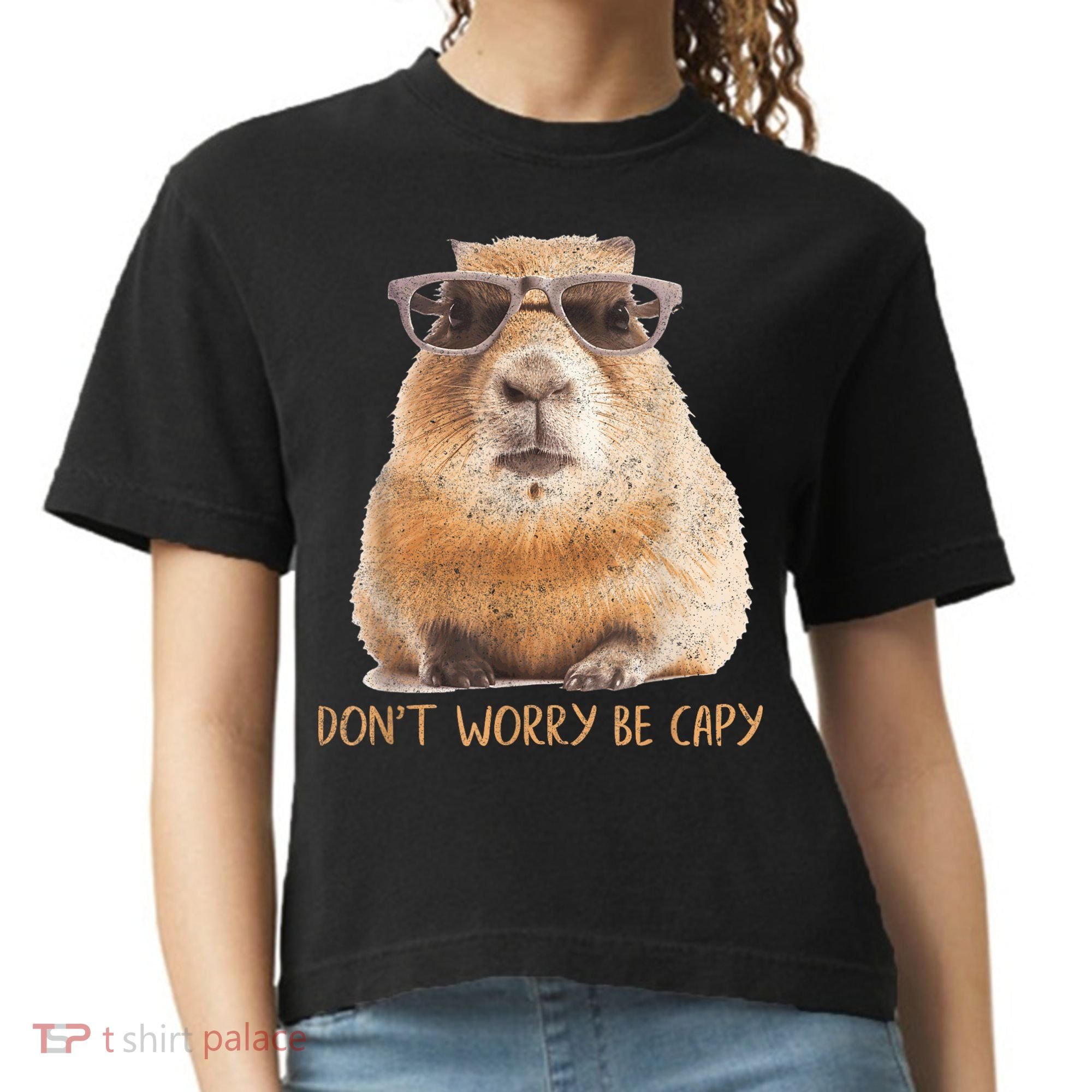 Dont Worry Be Capy Capybara Funny Capybara Lovers Comfort Colors Boxy T-Shirt