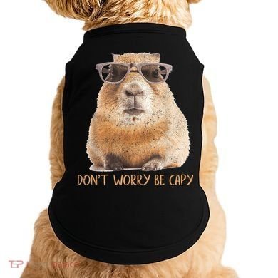 Dont Worry Be Capy Capybara Funny Capybara Lovers Doggie Tank