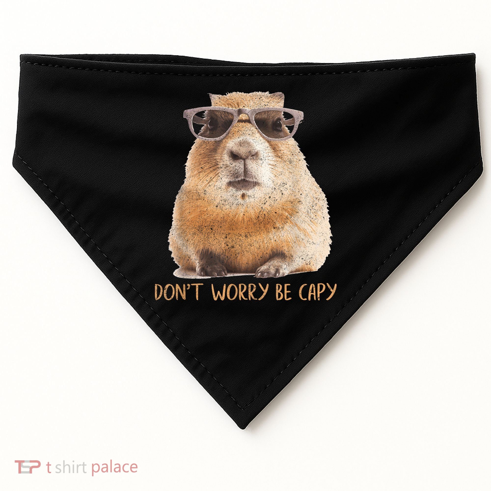 Dont Worry Be Capy Capybara Funny Capybara Lovers USA-Made Doggie Bandana