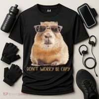 Dont Worry Be Capy Capybara Funny Capybara Lovers Cooling Performance Crew T-Shirt thumb 3
