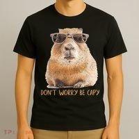 Dont Worry Be Capy Capybara Funny Capybara Lovers T-Shirt thumb 3