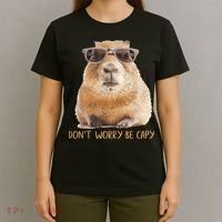Dont Worry Be Capy Capybara Funny Capybara Lovers T-Shirt thumb 4