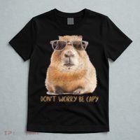 Dont Worry Be Capy Capybara Funny Capybara Lovers T-Shirt thumb 5