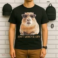 Dont Worry Be Capy Capybara Funny Capybara Lovers T-Shirt thumb 6
