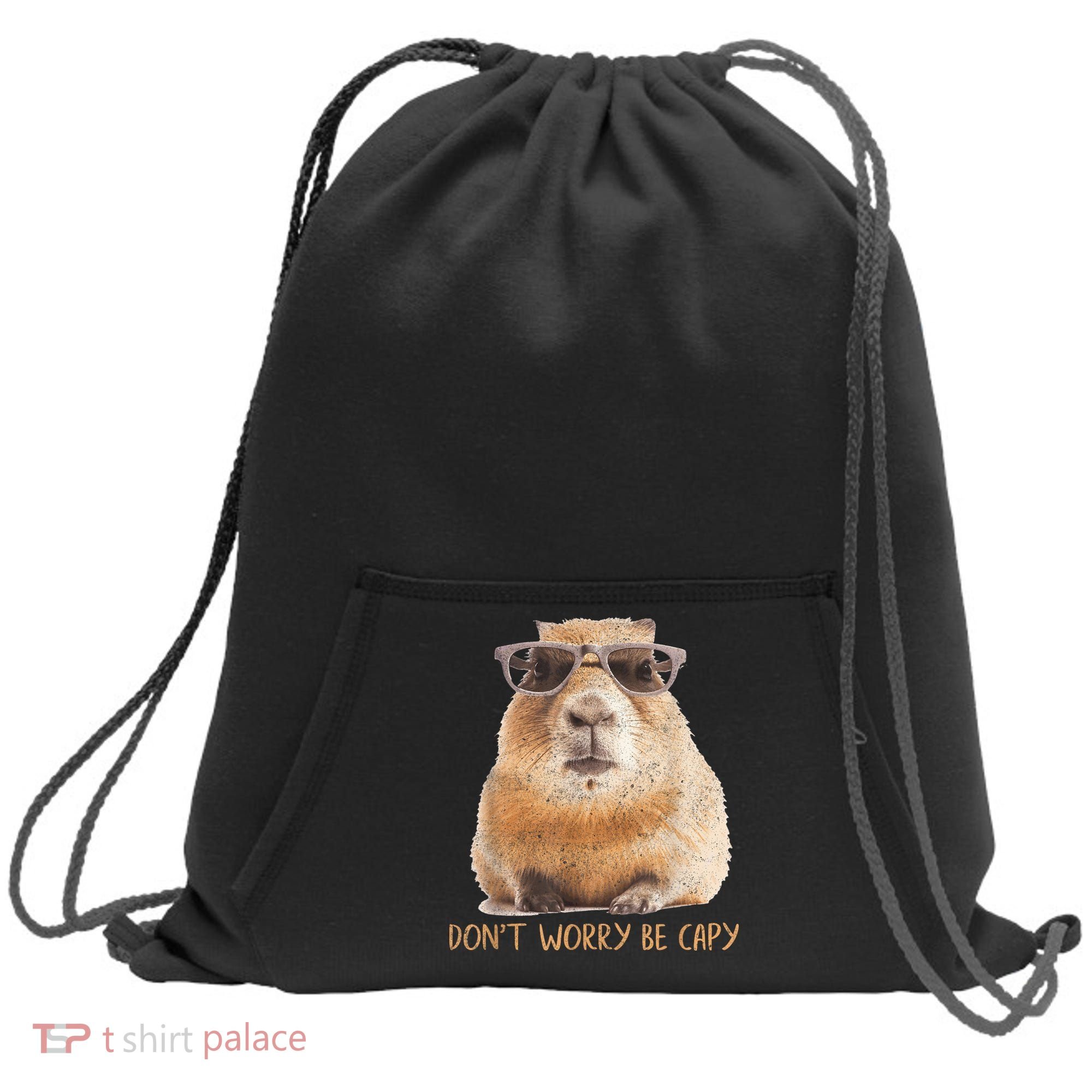 Dont Worry Be Capy Capybara Funny Capybara Lovers Sweatshirt Cinch Pack Bag