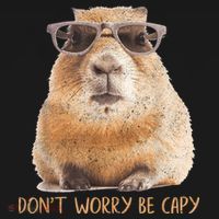 Dont Worry Be Capy Capybara Funny Capybara Lovers Sweatshirt Cinch Pack Bag thumb 2