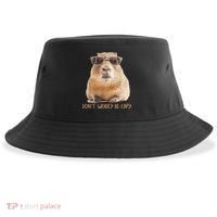 Dont Worry Be Capy Capybara Funny Capybara Lovers Sustainable Bucket Hat thumb 0