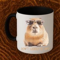 Dont Worry Be Capy Capybara Funny Capybara Lovers Coffee Mug thumb 2