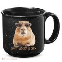 Dont Worry Be Capy Capybara Funny Capybara Lovers 15oz Campfire Ceramic Mug thumb 0
