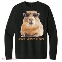 Dont Worry Be Capy Capybara Funny Capybara Lovers V.I.T. Fleece Crew Sweatshirt thumb 0