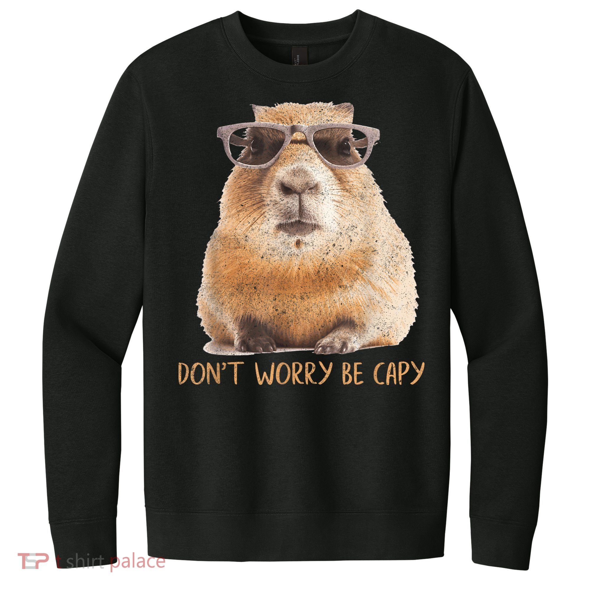 Dont Worry Be Capy Capybara Funny Capybara Lovers V.I.T. Fleece Crew Sweatshirt