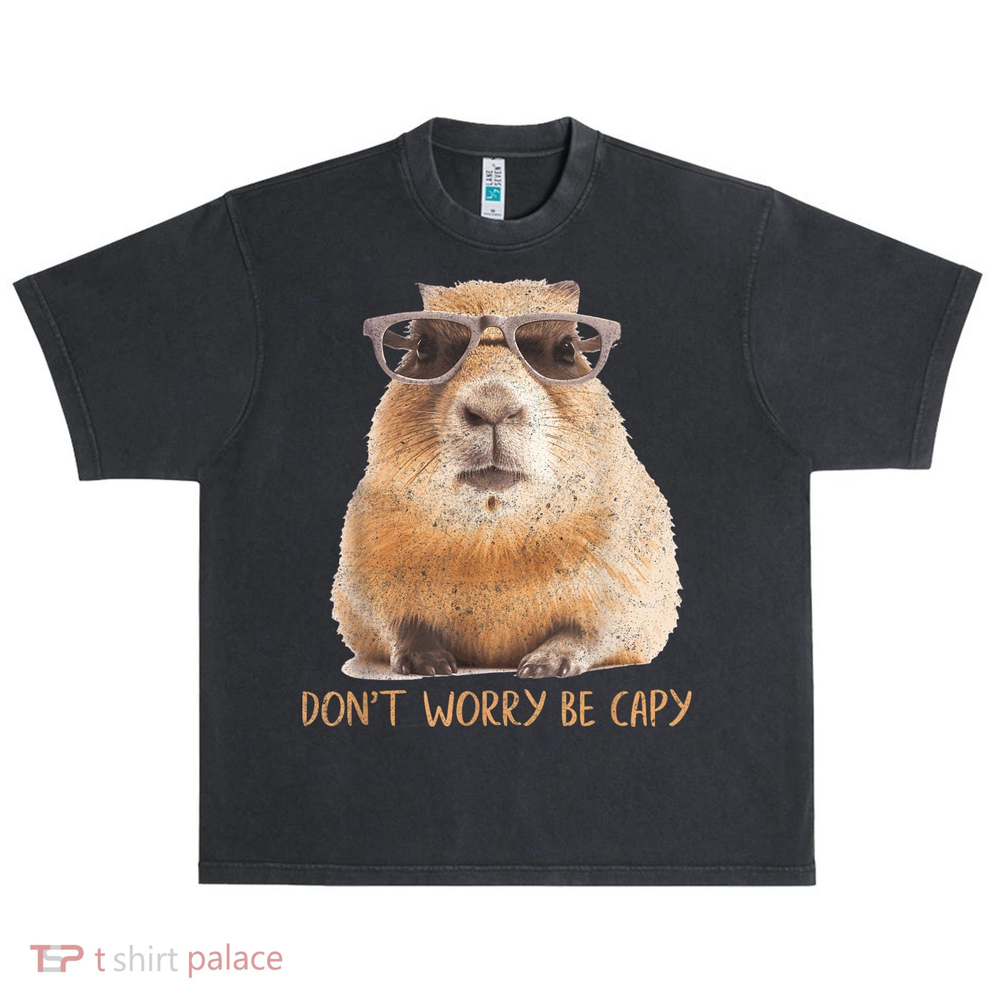 Dont Worry Be Capy Capybara Funny Capybara Lovers Urban Oversized Heavyweight T-Shirt