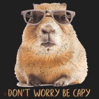 Dont Worry Be Capy Capybara Funny Capybara Lovers Urban Oversized Heavyweight T-Shirt thumb 2