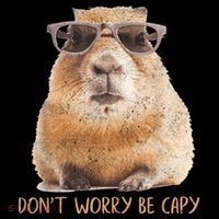 Dont Worry Be Capy Capybara Funny Capybara Lovers Baby Long Sleeve Bodysuit thumb 2