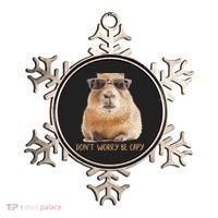 Dont Worry Be Capy Capybara Funny Capybara Lovers Ornament thumb 0
