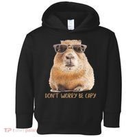 Dont Worry Be Capy Capybara Funny Capybara Lovers Toddler Hoodie thumb 0