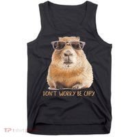 Dont Worry Be Capy Capybara Funny Capybara Lovers Tank Top thumb 0