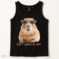 Dont Worry Be Capy Capybara Funny Capybara Lovers Tank Top thumb 2