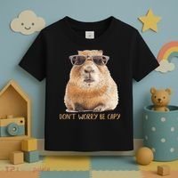 Dont Worry Be Capy Capybara Funny Capybara Lovers Toddler T-Shirt thumb 3