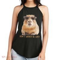 Dont Worry Be Capy Capybara Funny Capybara Lovers Women's Perfect Tri Rocker Tank thumb 2