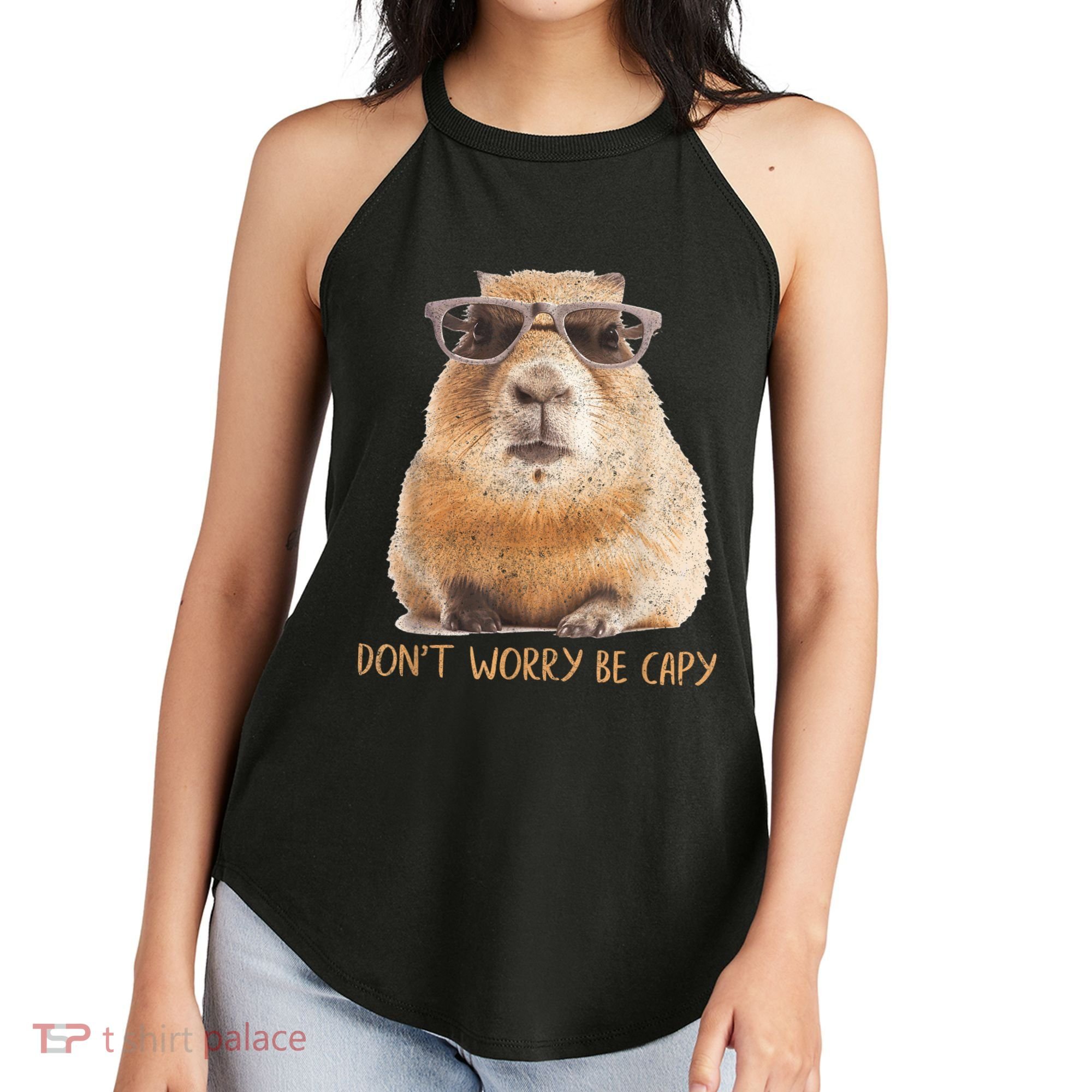 Dont Worry Be Capy Capybara Funny Capybara Lovers Women's Perfect Tri Rocker Tank