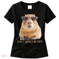 Dont Worry Be Capy Capybara Funny Capybara Lovers Women's T-Shirt thumb 0