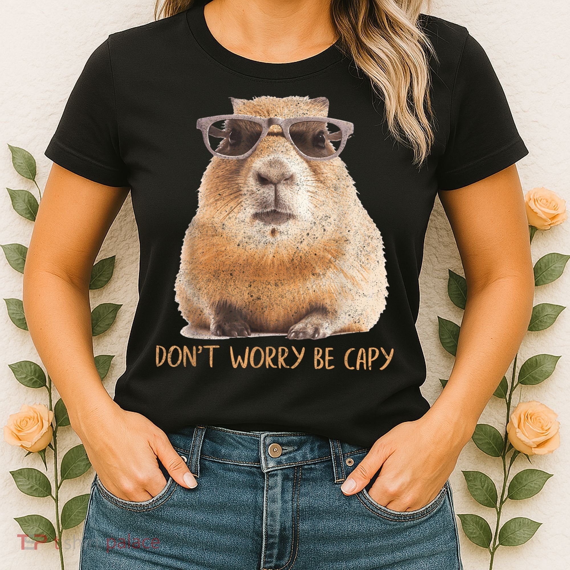 Dont Worry Be Capy Capybara Funny Capybara Lovers Women's T-Shirt