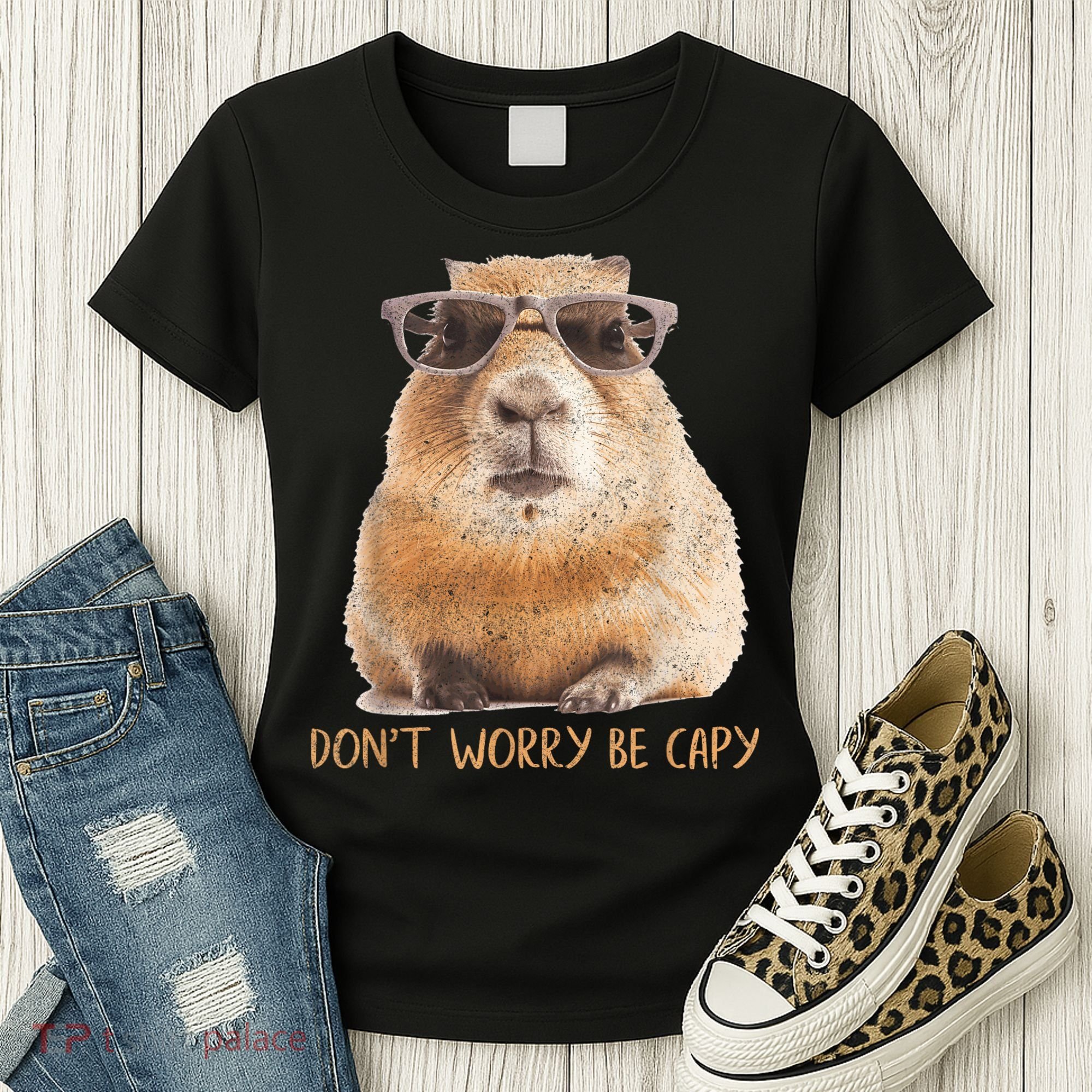 Dont Worry Be Capy Capybara Funny Capybara Lovers Women's T-Shirt