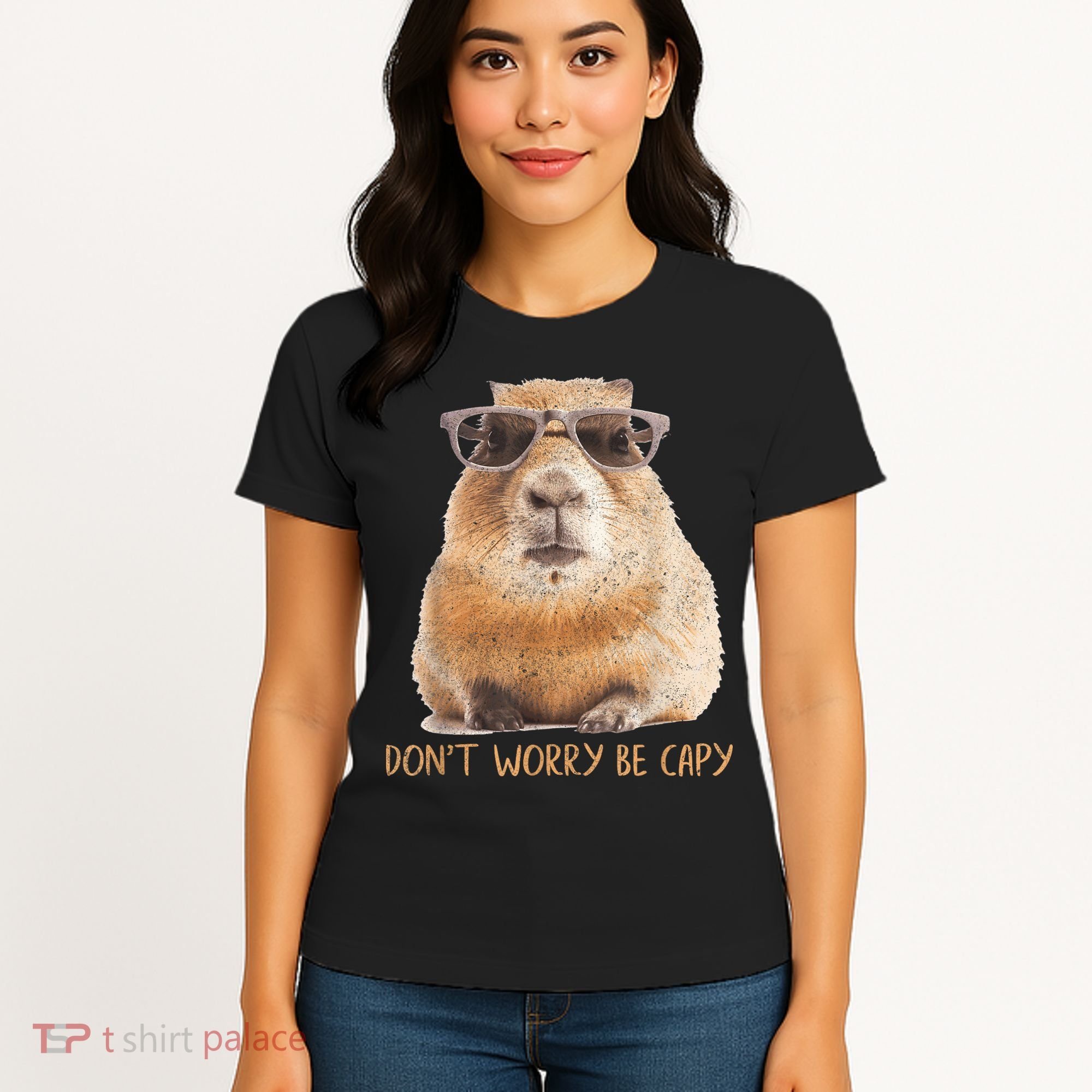 Dont Worry Be Capy Capybara Funny Capybara Lovers Women's T-Shirt