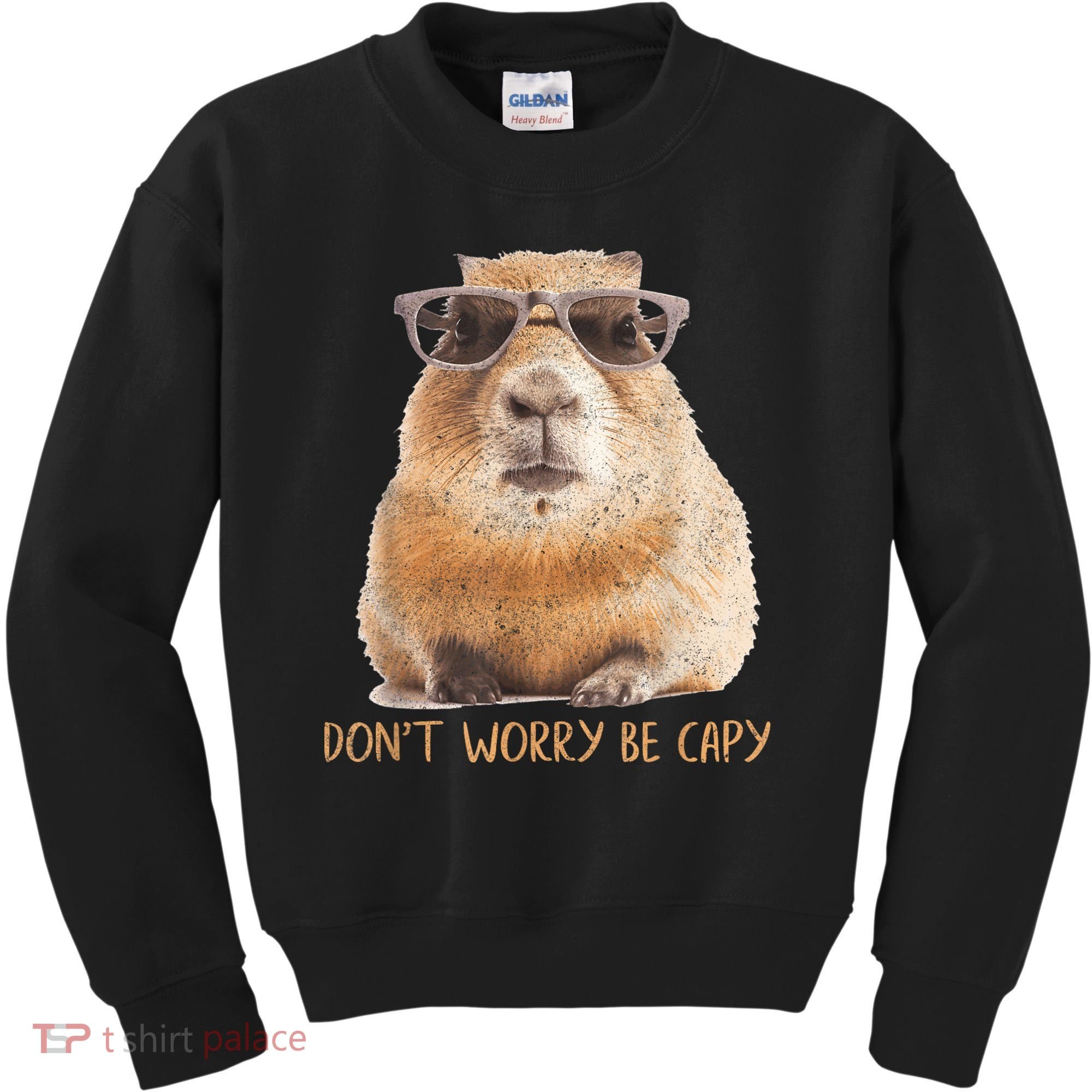 Dont Worry Be Capy Capybara Funny Capybara Lovers Kids Sweatshirt