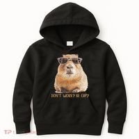 Dont Worry Be Capy Capybara Funny Capybara Lovers Kids Hoodie thumb 0