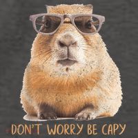 Dont Worry Be Capy Capybara Funny Capybara Lovers Vector Backpack thumb 2