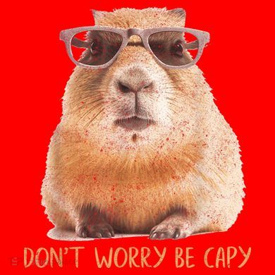 Dont Worry Be Capy Capybara Funny Capybara Lovers Santa Hat