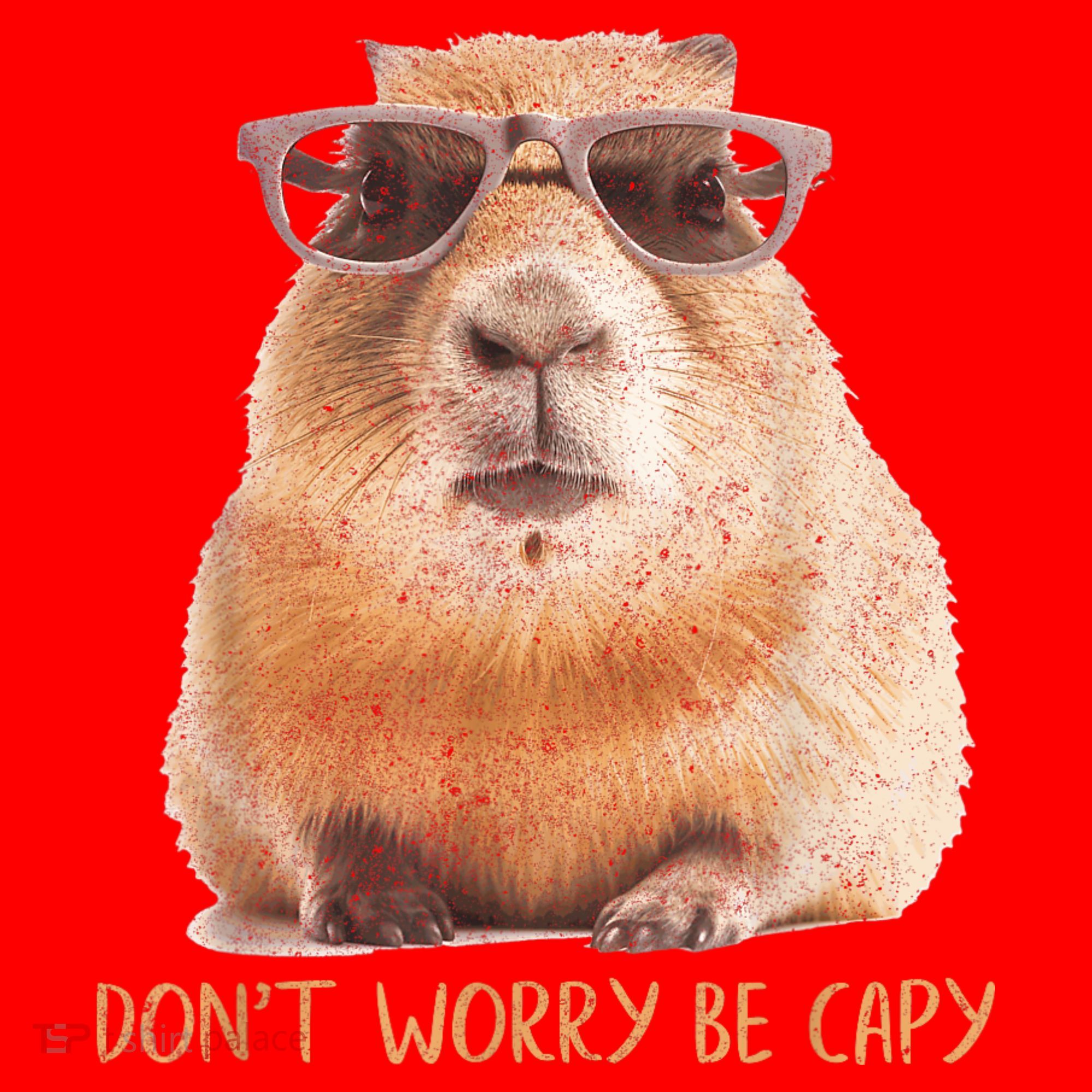 Dont Worry Be Capy Capybara Funny Capybara Lovers Santa Hat