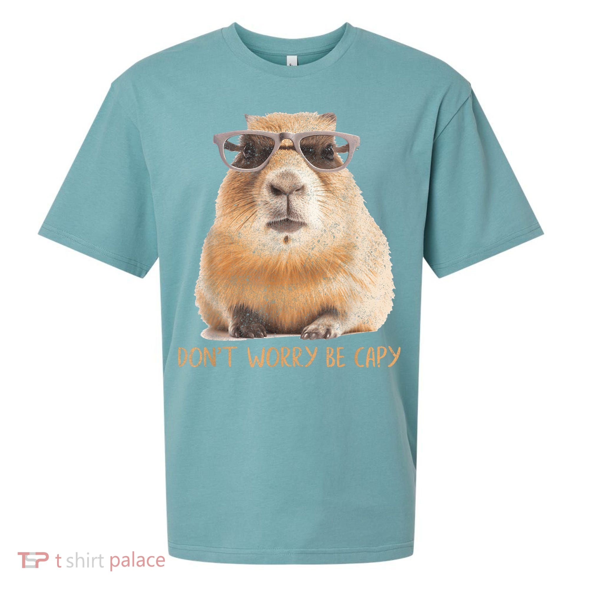 Dont Worry Be Capy Capybara Funny Capybara Lovers Sueded Cloud Jersey T-Shirt