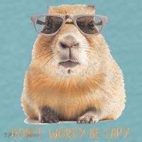 Dont Worry Be Capy Capybara Funny Capybara Lovers Sueded Cloud Jersey T-Shirt thumb 2