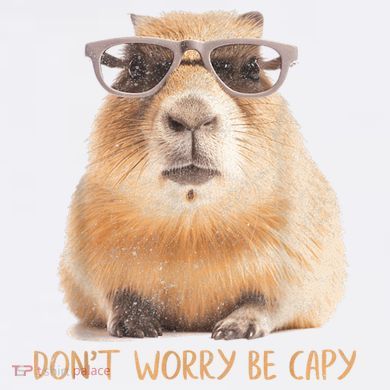 Dont Worry Be Capy Capybara Funny Capybara Lovers Comfort Colors Garment-Dyed Hooded Sweatshirt