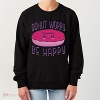 Donut Worry Be Happy Cute Gift Women's Sweatshirt thumb 0