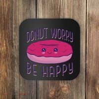 Donut Worry Be Happy Cute Gift Coaster thumb 0