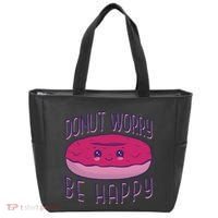 Donut Worry Be Happy Cute Gift Tote Bag thumb 0