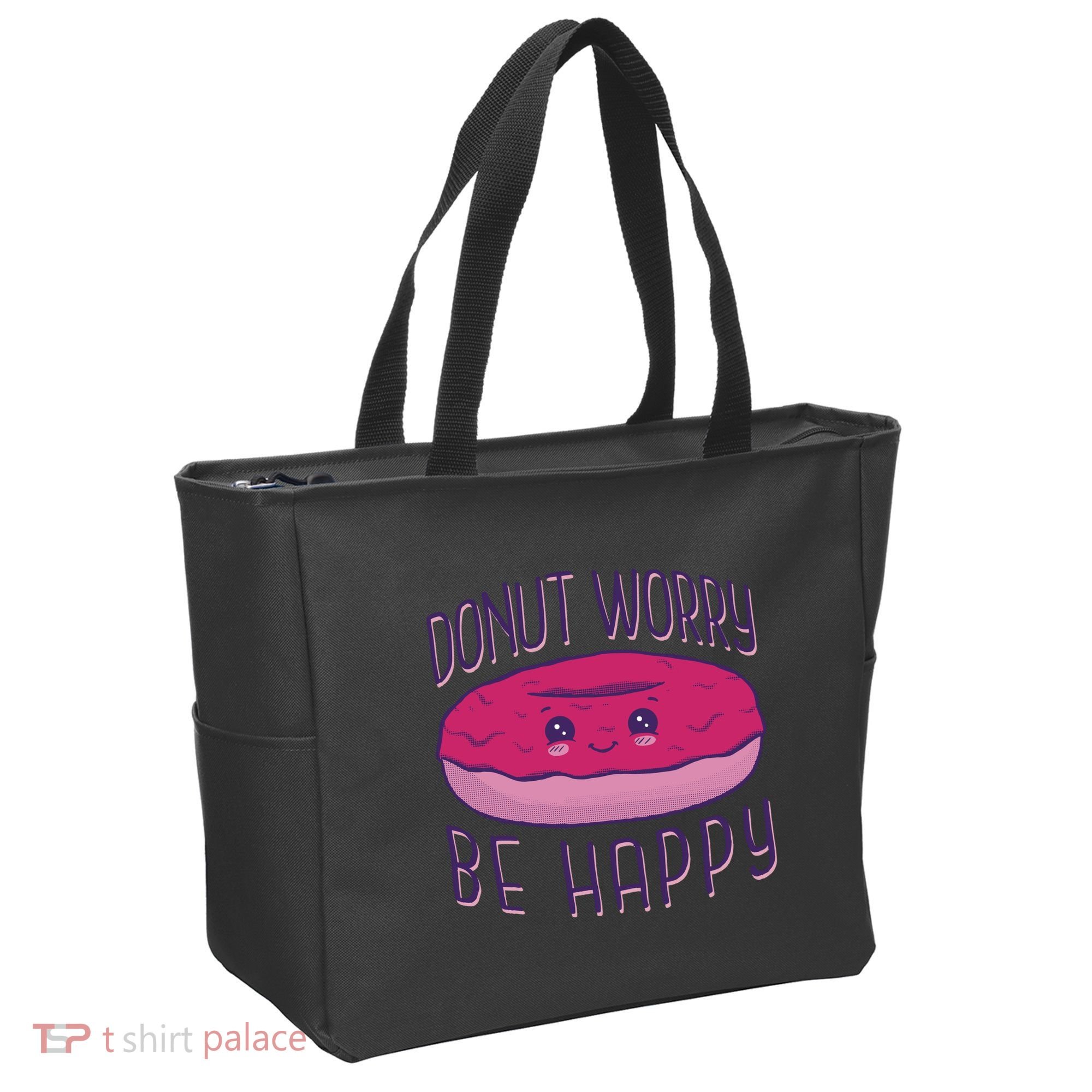 Donut Worry Be Happy Cute Gift Tote Bag