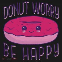 Donut Worry Be Happy Cute Gift Tote Bag thumb 4