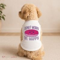 Donut Worry Be Happy Cute Gift Doggie Tank thumb 2