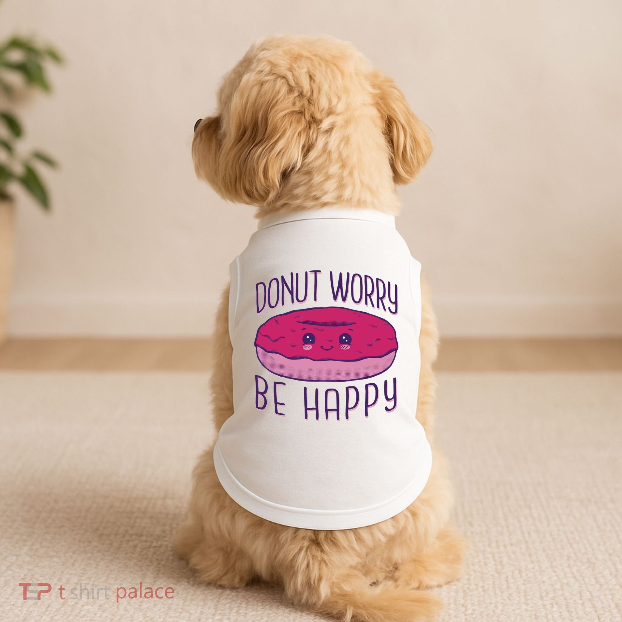 Donut Worry Be Happy Cute Gift Doggie Tank