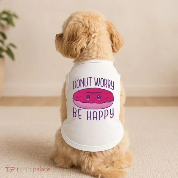 Donut Worry Be Happy Cute Gift Doggie Tank