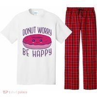 Donut Worry Be Happy Cute Gift Pajama Set thumb 0