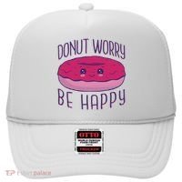 Donut Worry Be Happy Cute Gift Hat thumb 0