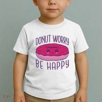 Donut Worry Be Happy Cute Gift Toddler T-Shirt thumb 2