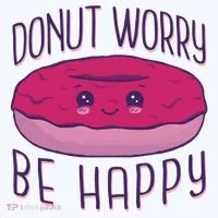 Donut Worry Be Happy Cute Gift Women's T-Shirt thumb 6