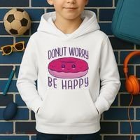 Donut Worry Be Happy Cute Gift Kids Hoodie thumb 2
